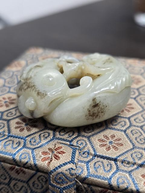 古玩玉器和田玉雕“年年有余”把件真品鑒賞圖