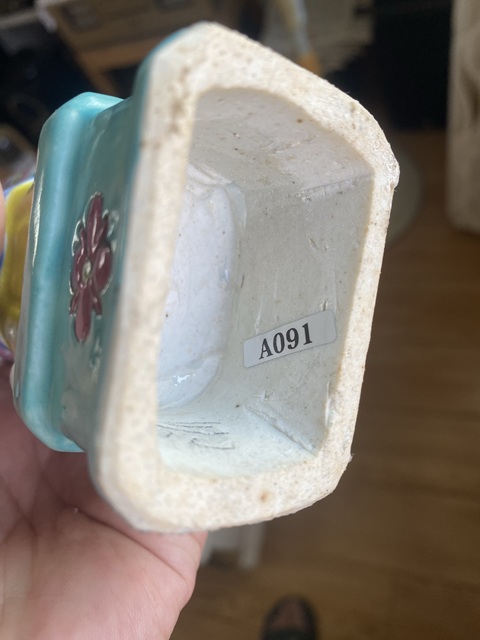 古玩陶瓷晚清粉彩造像真品鑒賞圖