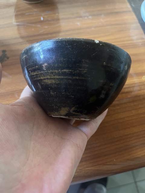 古玩陶瓷吉州窯黑釉茶盞真品鑒賞圖