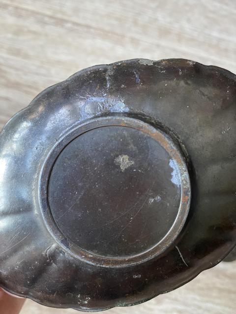 古玩雜項錫制茶托拍賣,當前價格450元