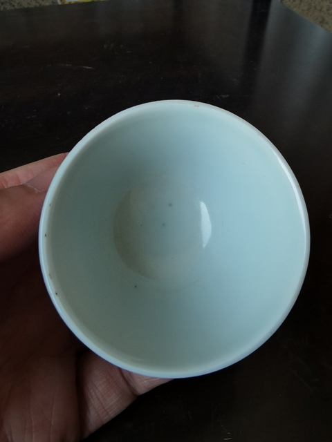 古玩陶瓷青花人物故事杯真品鑒賞圖