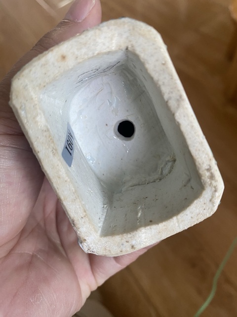 古玩陶瓷藍(lán)采和粉彩塑像真品鑒賞圖
