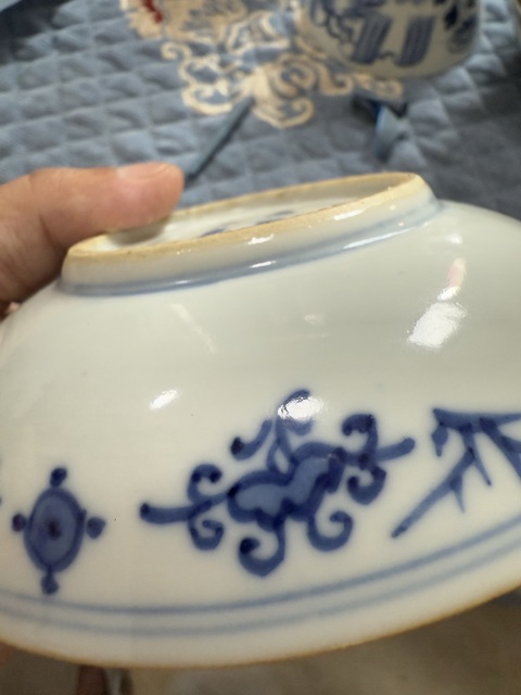古玩陶瓷青花人物小盤真品鑒賞圖