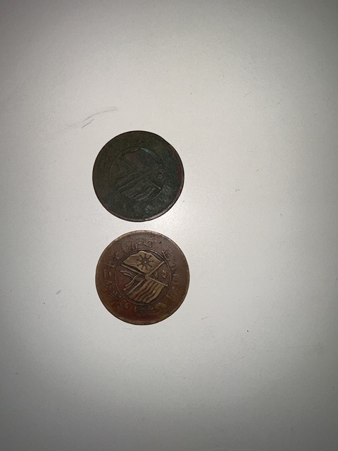 古玩錢幣湖南省造雙旗銅元真品鑒賞圖