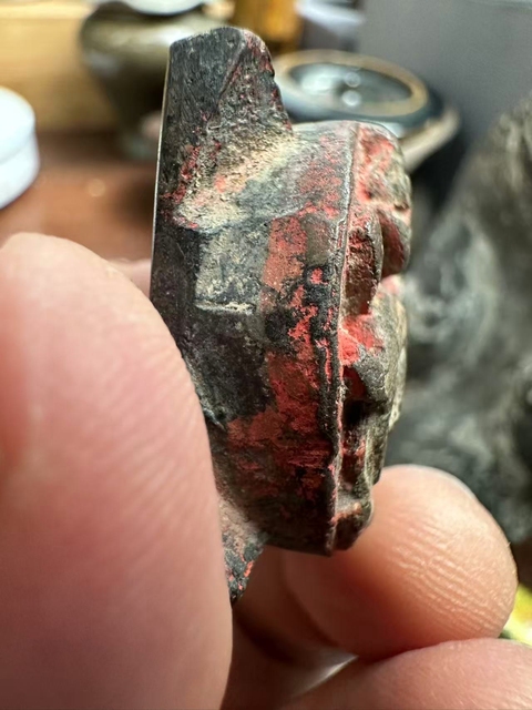 古玩雜項龍紋研磨鈕真品鑒賞圖