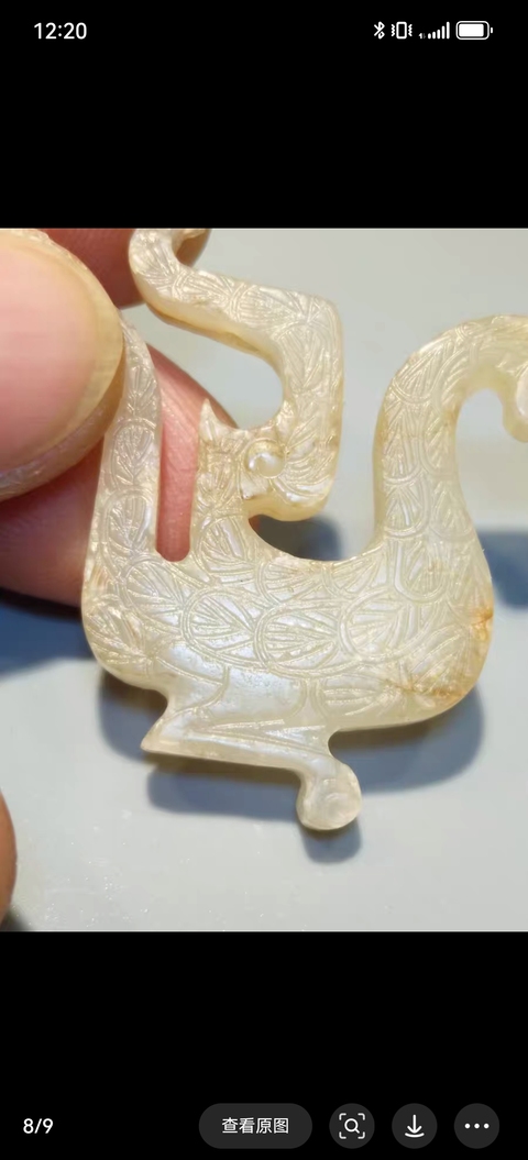 古玩玉器和田玉鳥真品鑒賞圖