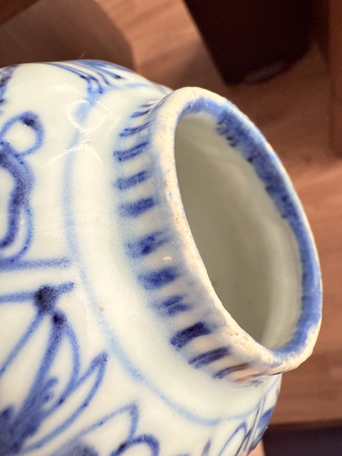 古玩陶瓷人物紋青花罐真品鑒賞圖