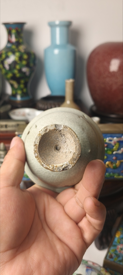 古玩陶瓷龍泉高足杯真品鑒賞圖