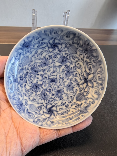 古玩陶瓷康熙頂級淡描青花杯碟拍賣,當(dāng)前價格2680元
