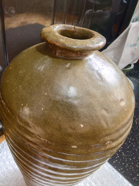 古玩陶瓷青釉弦紋瓶真品鑒賞圖