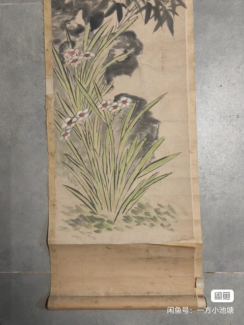 古玩字畫朱稱款花鳥真品鑒賞圖