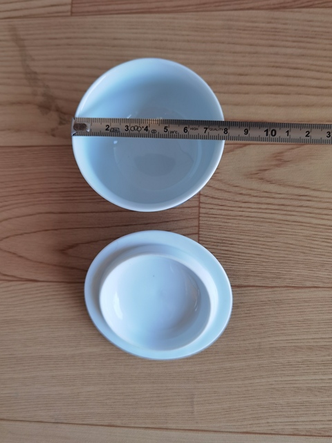 古玩陶瓷青花加彩蓋杯拍賣，當前價格120元