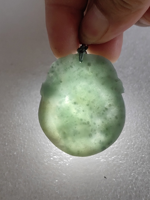 古玩玉器天然翡翠雕“龍牌”真品鑒賞圖