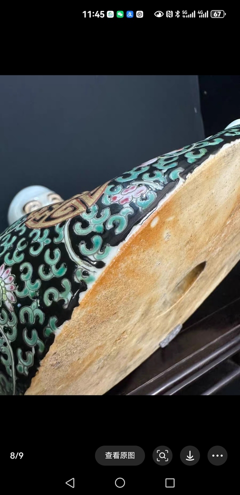 古玩陶瓷彌勒佛粉彩塑像真品鑒賞圖