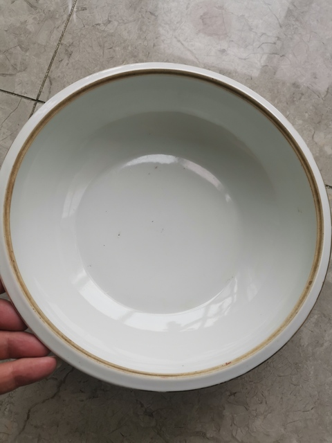 古玩陶瓷粉彩博古花卉紋一品鍋真品鑒賞圖