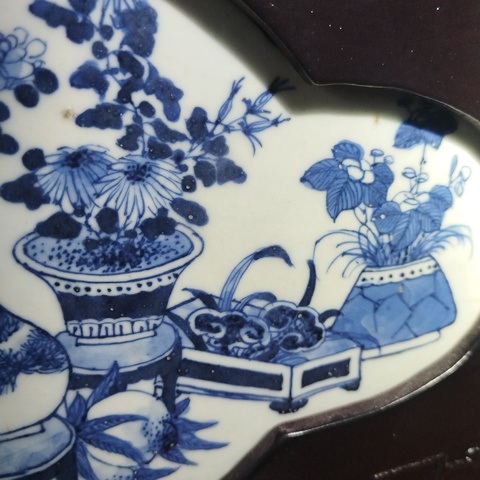 古玩陶瓷青花博古圖瓷板拍賣，當前價格4500元