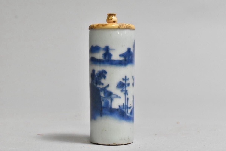 古玩陶瓷晚清青花真品鑒賞圖