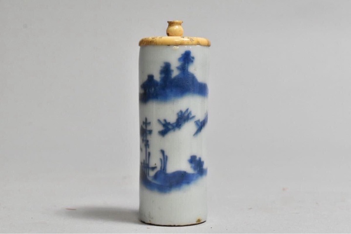 古玩陶瓷晚清青花真品鑒賞圖