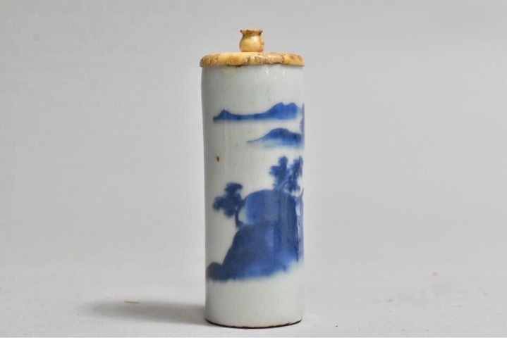 古玩陶瓷晚清青花真品鑒賞圖