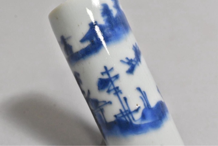 古玩陶瓷晚清青花真品鑒賞圖