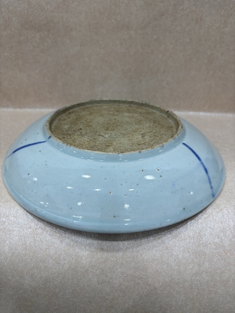 古玩陶瓷魚藻紋青花盤真品鑒賞圖