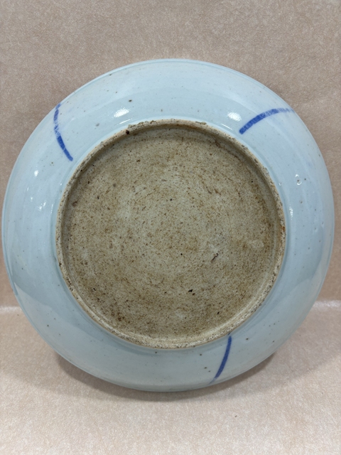 古玩陶瓷魚藻紋青花盤真品鑒賞圖
