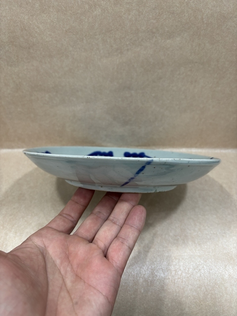 古玩陶瓷魚藻紋青花盤真品鑒賞圖