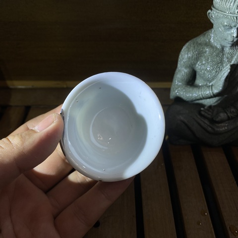 古玩陶瓷花蝶紋青花杯拍賣,當前價格320元