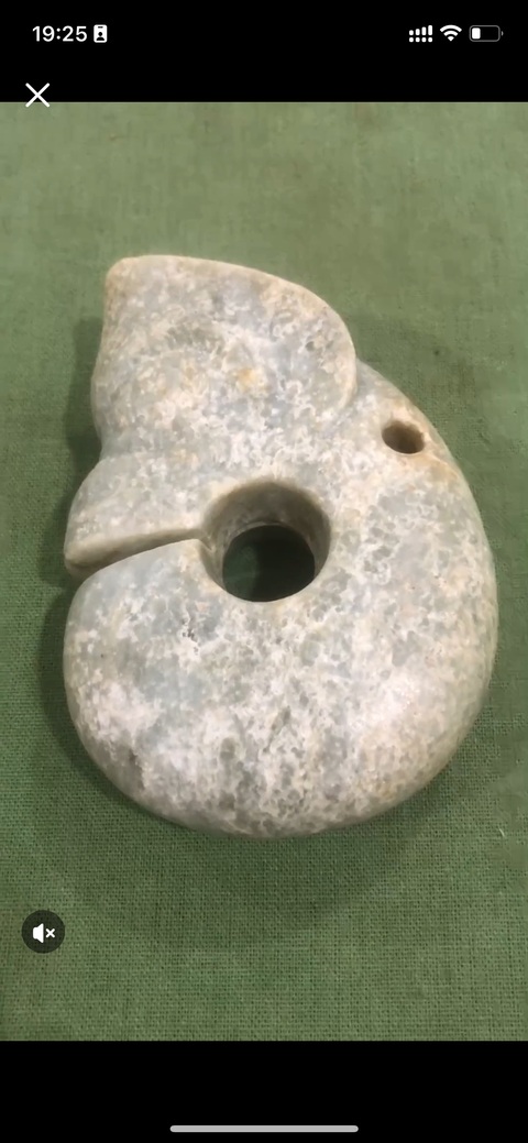 古玩玉器仿紅山玉龍型件真品鑒賞圖