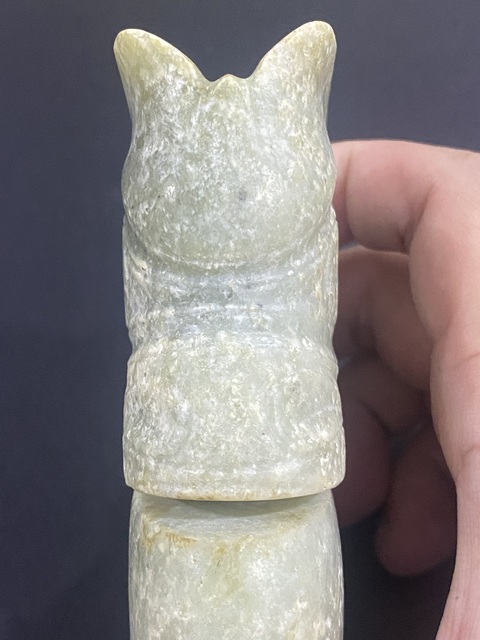 古玩玉器仿紅山玉龍型件真品鑒賞圖