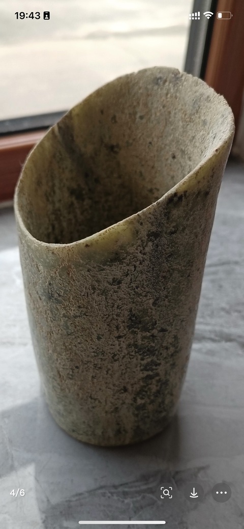古玩玉器仿紅山文化箍型器，真品鑒賞圖