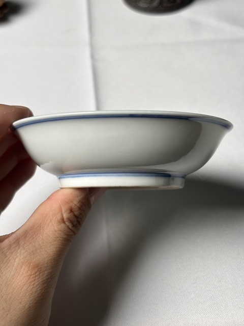 古玩陶瓷青花花鳥盤真品鑒賞圖