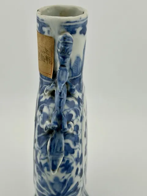 古玩陶瓷青花花鳥紋抱月瓶真品鑒賞圖