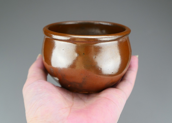 古玩陶瓷耀州窯紫金釉香爐真品鑒賞圖