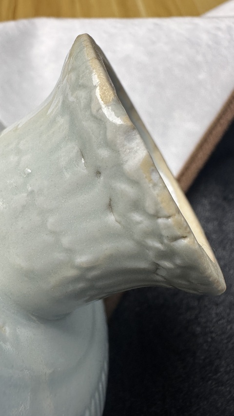 古玩陶瓷冬青釉高足盤真品鑒賞圖