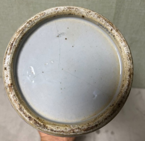 古玩陶瓷粉彩桃紋賞瓶真品鑒賞圖