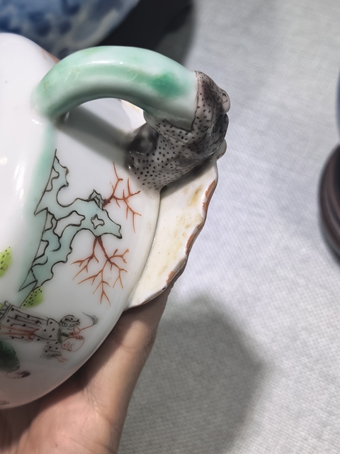 古玩陶瓷五彩人物故事紋水洗拍賣，當前價格11800元