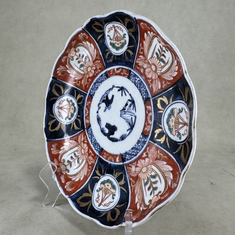 古玩陶瓷青花五彩盤真品鑒賞圖