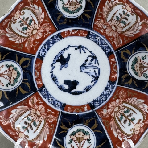 古玩陶瓷青花五彩盤真品鑒賞圖