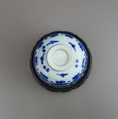 古玩陶瓷青花壽字紋茶圓真品鑒賞圖
