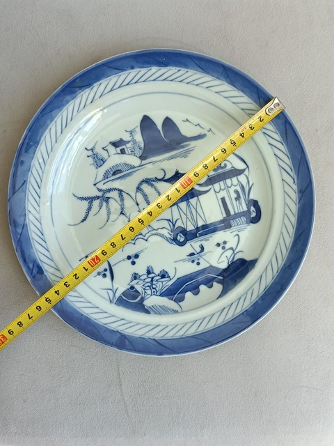 古玩陶瓷青花山水紋盤(pán)真品鑒賞圖