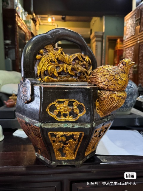古玩雜項食物提桶真品鑒賞圖