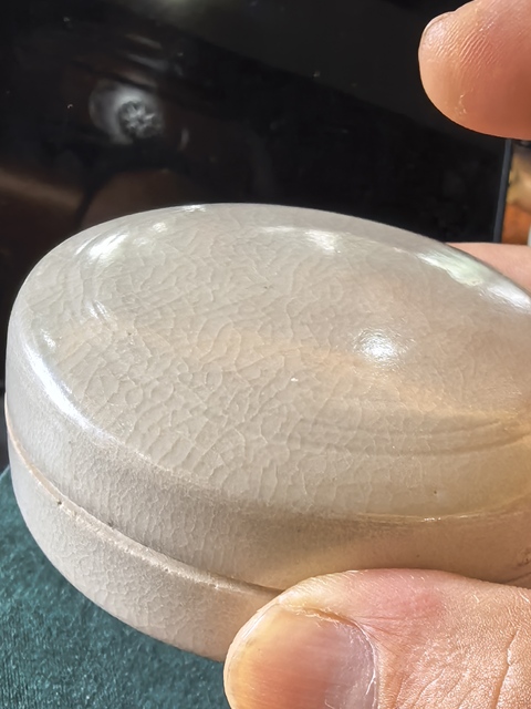 古玩陶瓷青白釉粉盒真品鑒賞圖