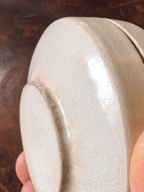 古玩陶瓷青白釉粉盒真品鑒賞圖