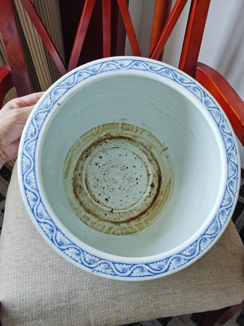 古玩陶瓷青花人物故事卷缸真品鑒賞圖