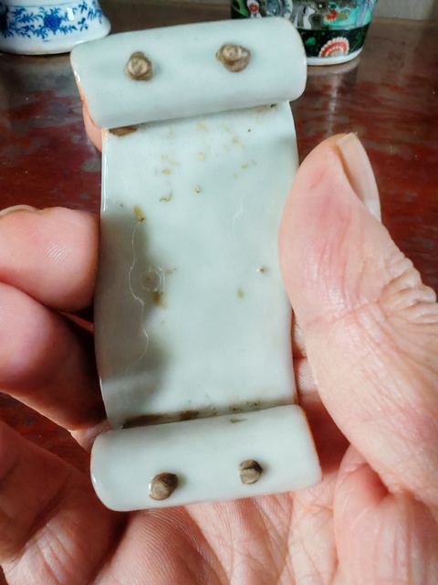古玩陶瓷粉彩麻姑獻(xiàn)壽圖磨床，模糊，偏老真品鑒賞圖