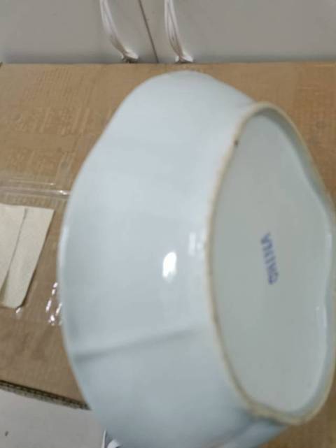 古玩陶瓷青花山水人物樓閣貝殼盤拍賣,當前價格2888元