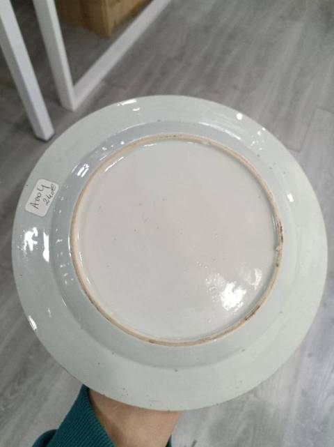 古玩陶瓷人物庭院廣彩盤拍賣,當前價格2666元