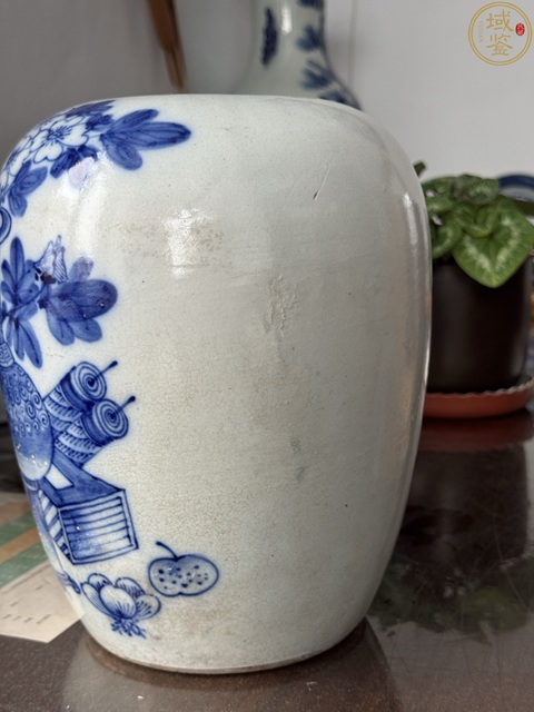 古玩陶瓷民國磁州窯系青花罐真品鑒賞圖