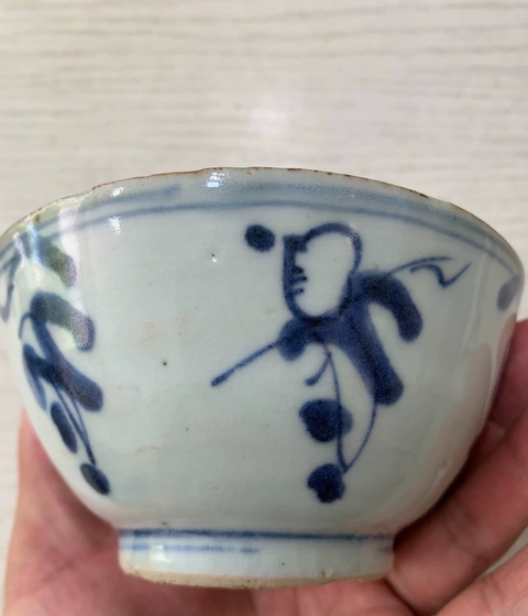 古玩陶瓷青花嬰戲圖茶碗真品鑒賞圖